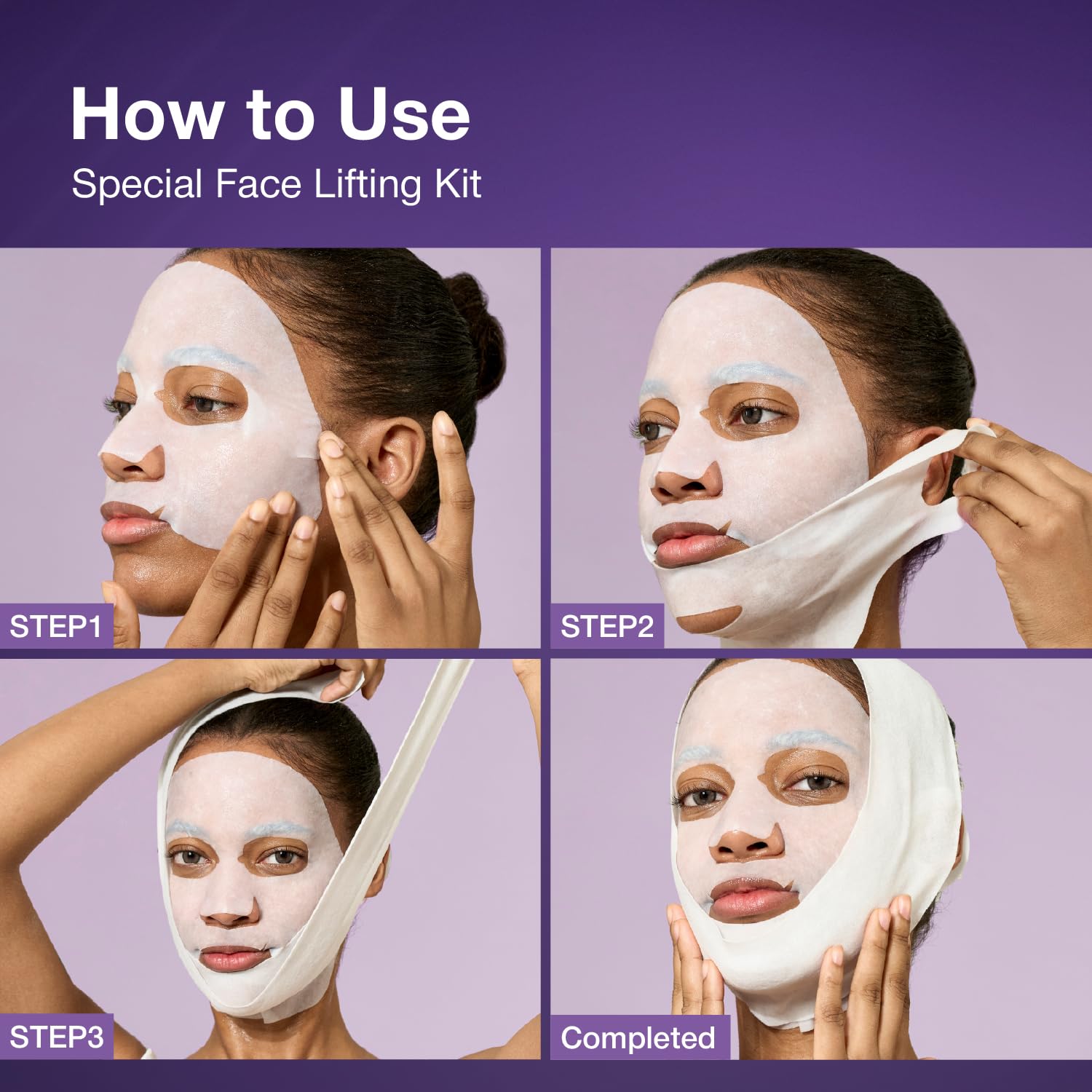 [Numbuzin] No 9 NAD Bio Lifting Full Cover Facial Mask (4 PCS) + Lifting Band