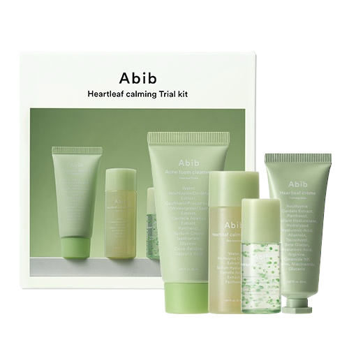 [Abib] Heartleaf Calming Trial Kit (Cleanser, Serum, Toner, Moisturizer)