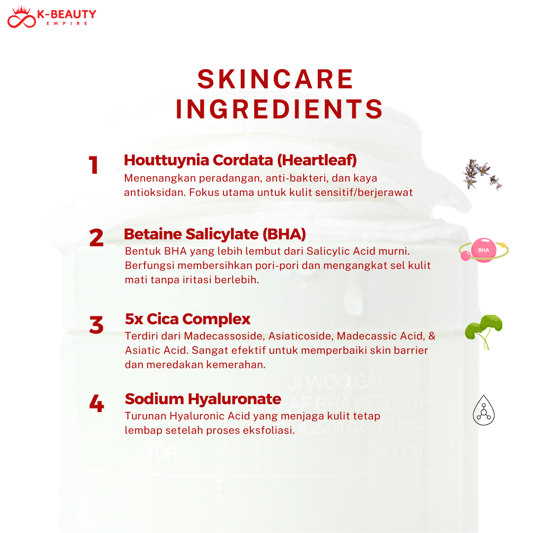 [Celimax] Jiwoogae Heartleaf BHA Peeling Pad (60 Pads)