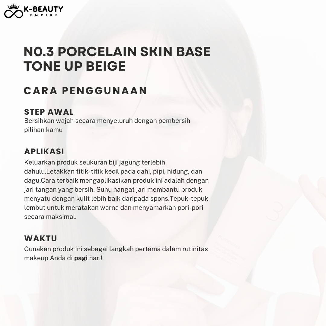 [Numbuzin] No. 3 Porcelain Skin Base Tone Up Beige 50ML