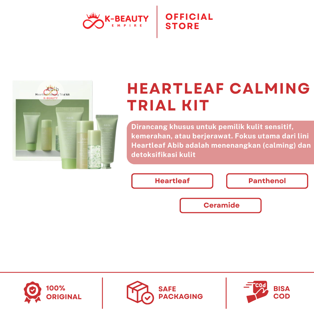 [Abib] Heartleaf Calming Trial Kit (Cleanser, Serum, Toner, Moisturizer)