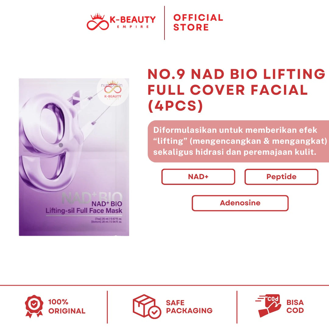 [Numbuzin] No 9 NAD Bio Lifting Full Cover Facial Mask (4 PCS) + Lifting Band