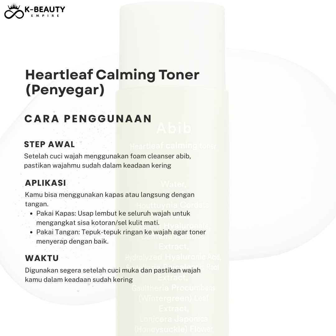 [Abib] Heartleaf Calming Trial Kit (Cleanser, Serum, Toner, Moisturizer)